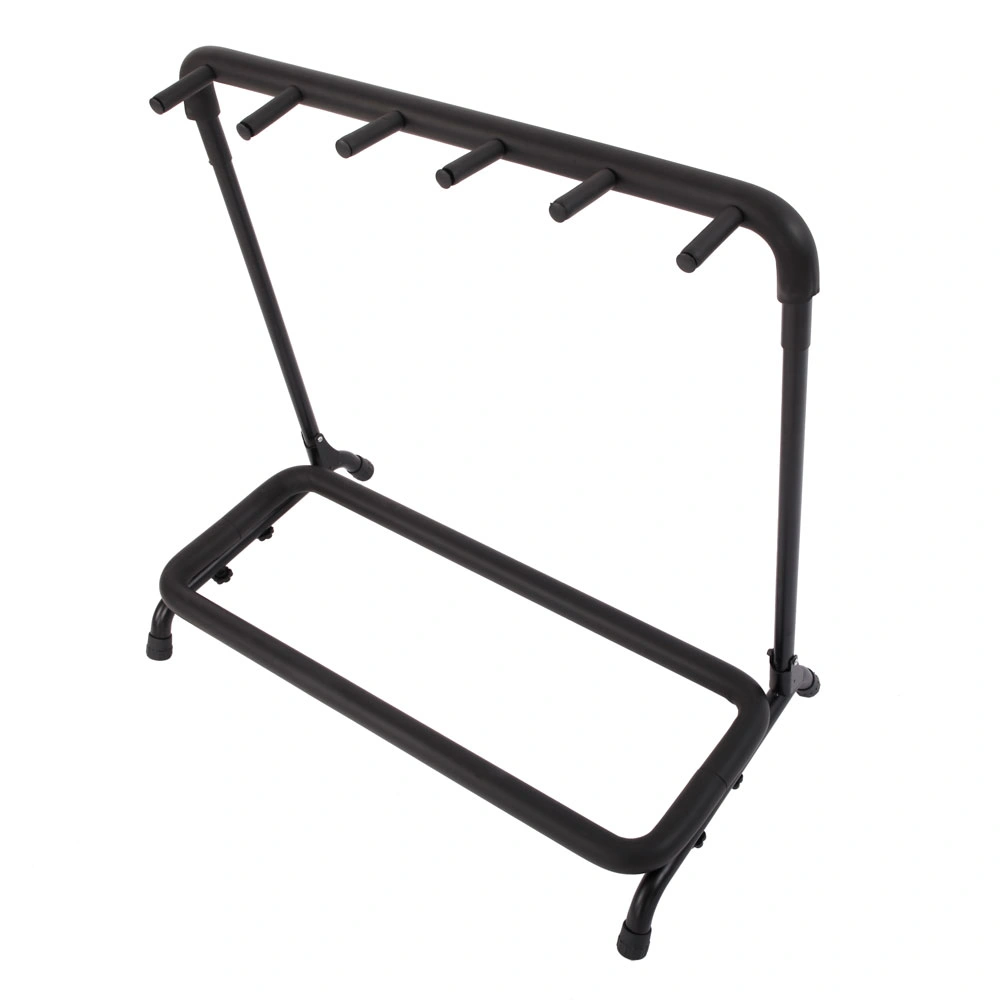5-Slot Guitar Holder Rack Stand, Wall Mount, Black view 4