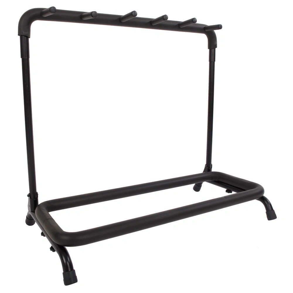 5-Slot Guitar Holder Rack Stand, Wall Mount, Black view 6
