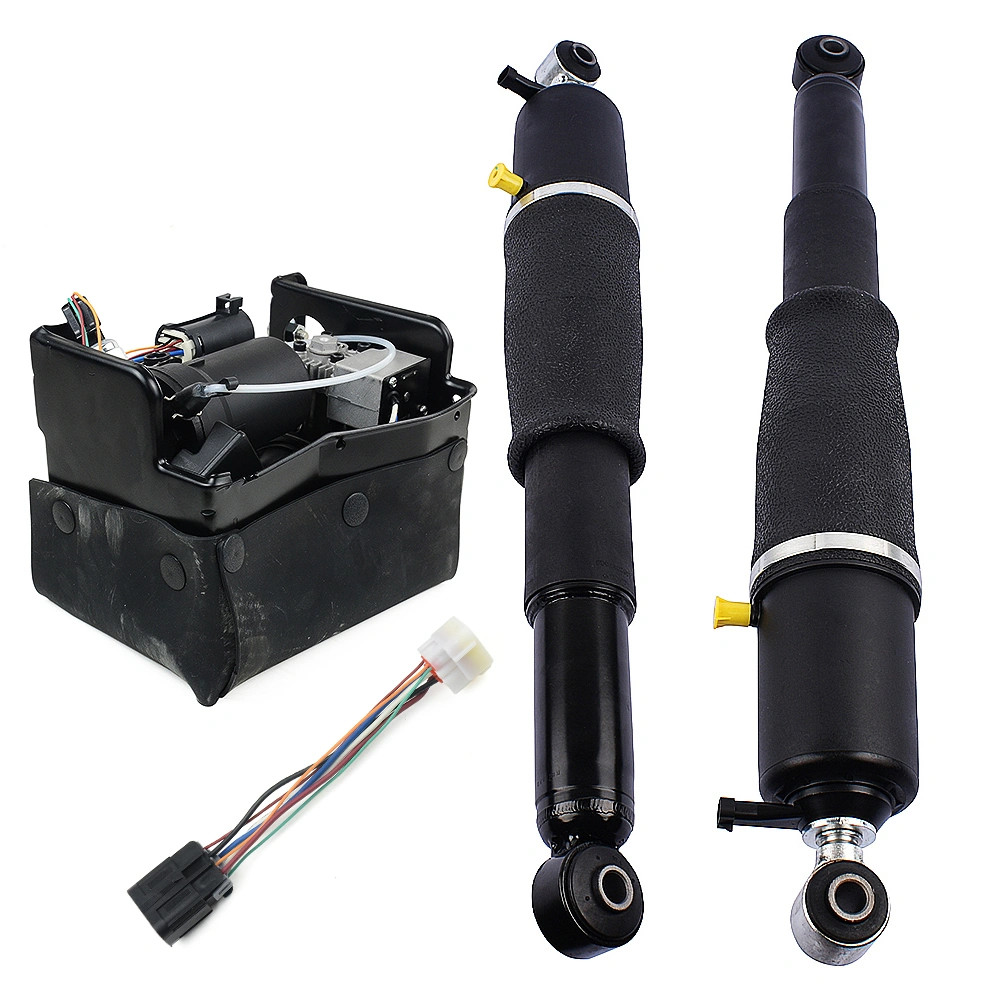 Pair Rear Air Suspension Shocks + Compressor Pump for Cadillac Escalade Chevy Avalanche Suburban 1500 Tahoe GMC Yukon 2001-2013 25979391 19300046 19299545 view 6