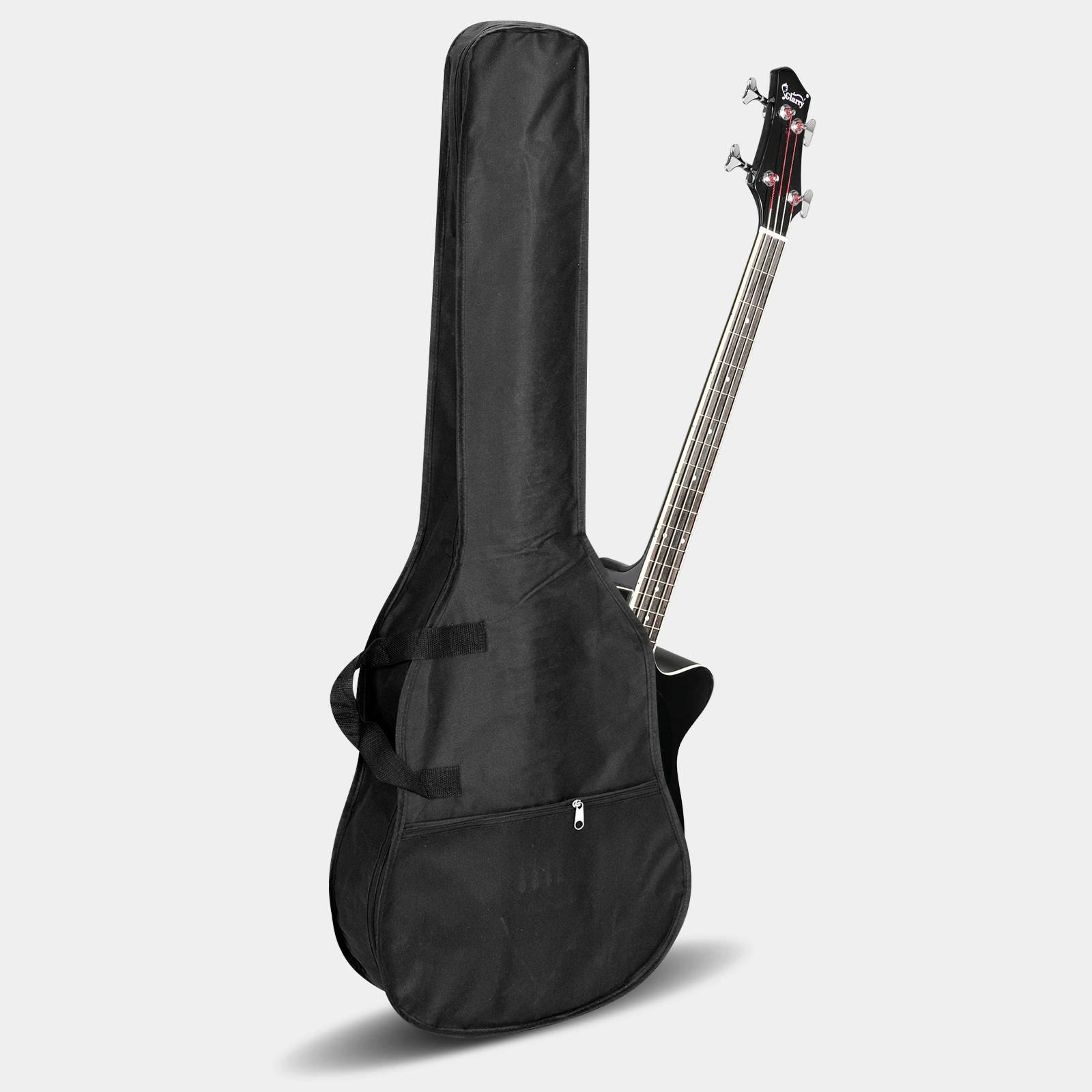 GMB101 4-String Electric Acoustic Bass Guitar, 4-Band EQ, Black - Includes EQ-7545R Preamp System view 14