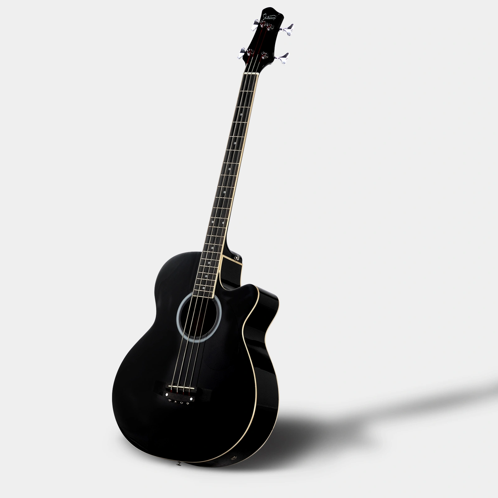 GMB101 4-String Electric Acoustic Bass Guitar, 4-Band EQ, Black - Includes EQ-7545R Preamp System view 16