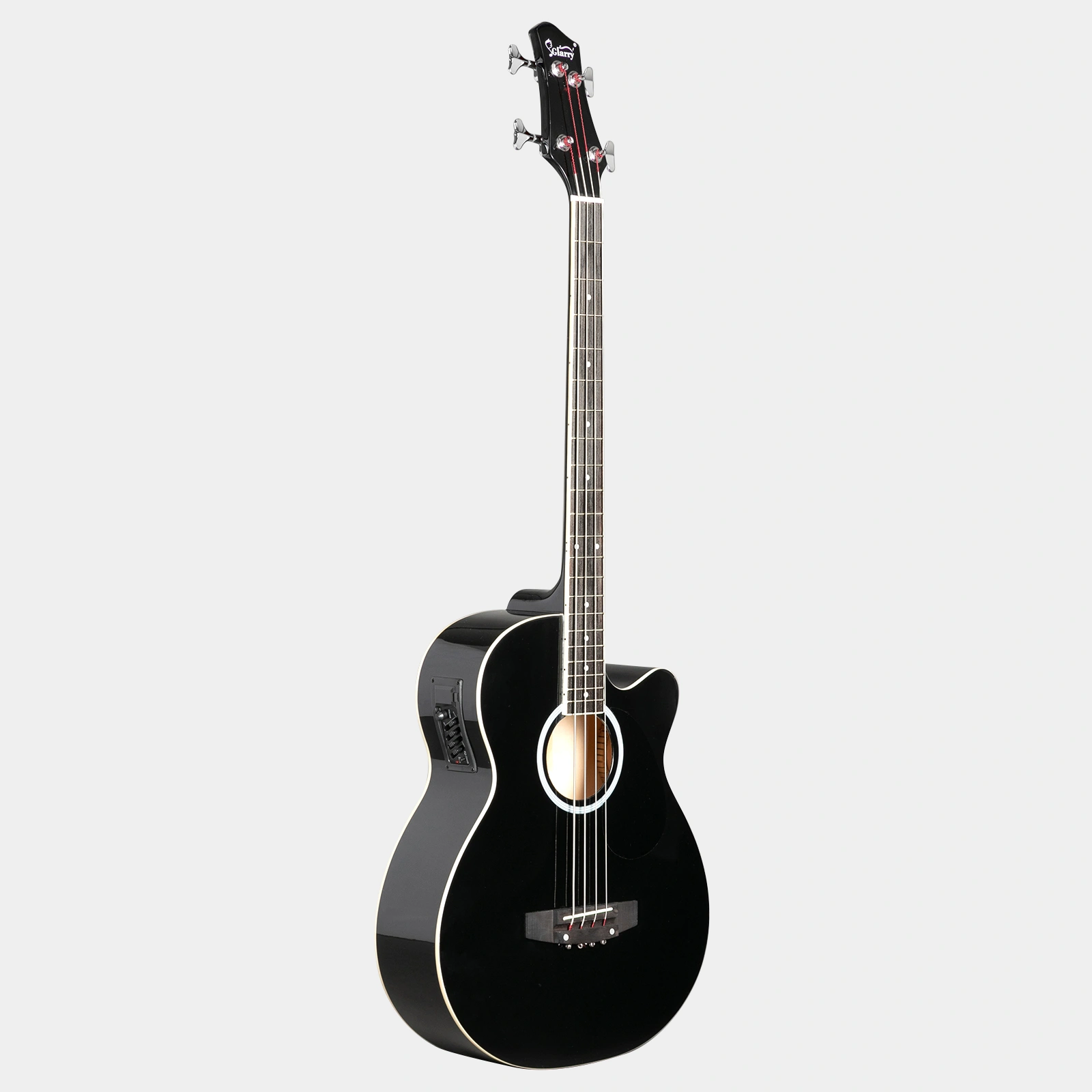 GMB101 4-String Electric Acoustic Bass Guitar, 4-Band EQ, Black - Includes EQ-7545R Preamp System view 17