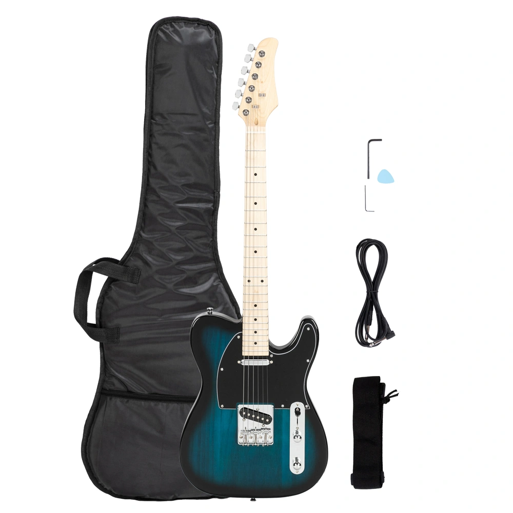 GTL Electric Guitar with Maple Fingerboard, Single Coil SS Pickup, Blue Finish