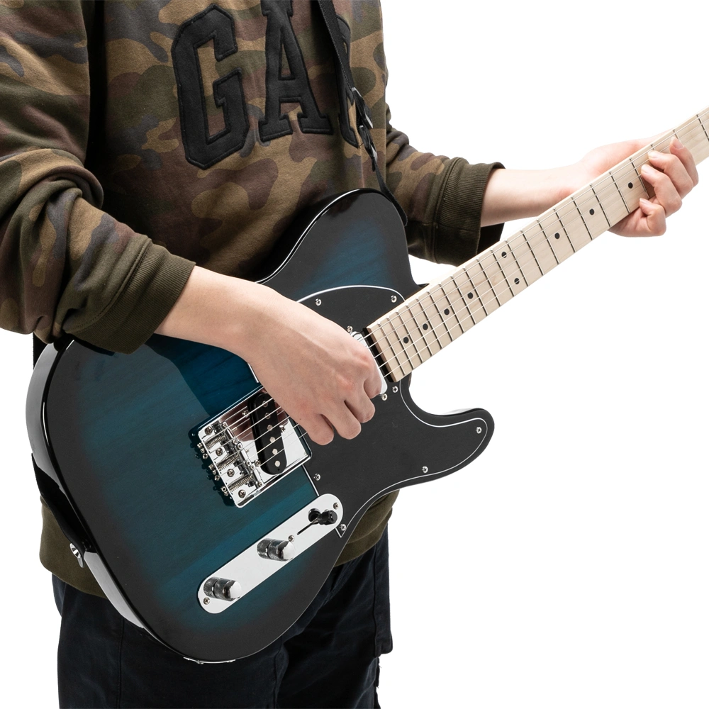 GTL Electric Guitar with Maple Fingerboard, Single Coil SS Pickup, Blue Finish view 20
