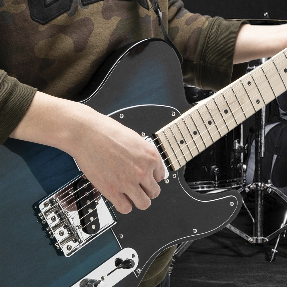 GTL Electric Guitar with Maple Fingerboard, Single Coil SS Pickup, Blue Finish view 23