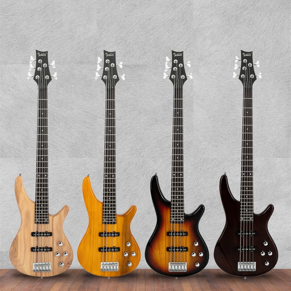 GIB 5-String Full-Size Electric Bass Guitar SS Pickups Amp Kit Sunset Color for Experienced Players view 14