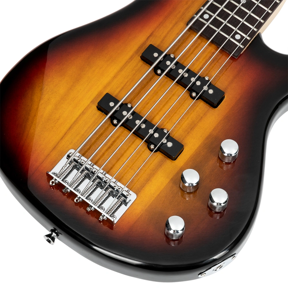 GIB 5-String Full-Size Electric Bass Guitar SS Pickups Amp Kit Sunset Color for Experienced Players view 19