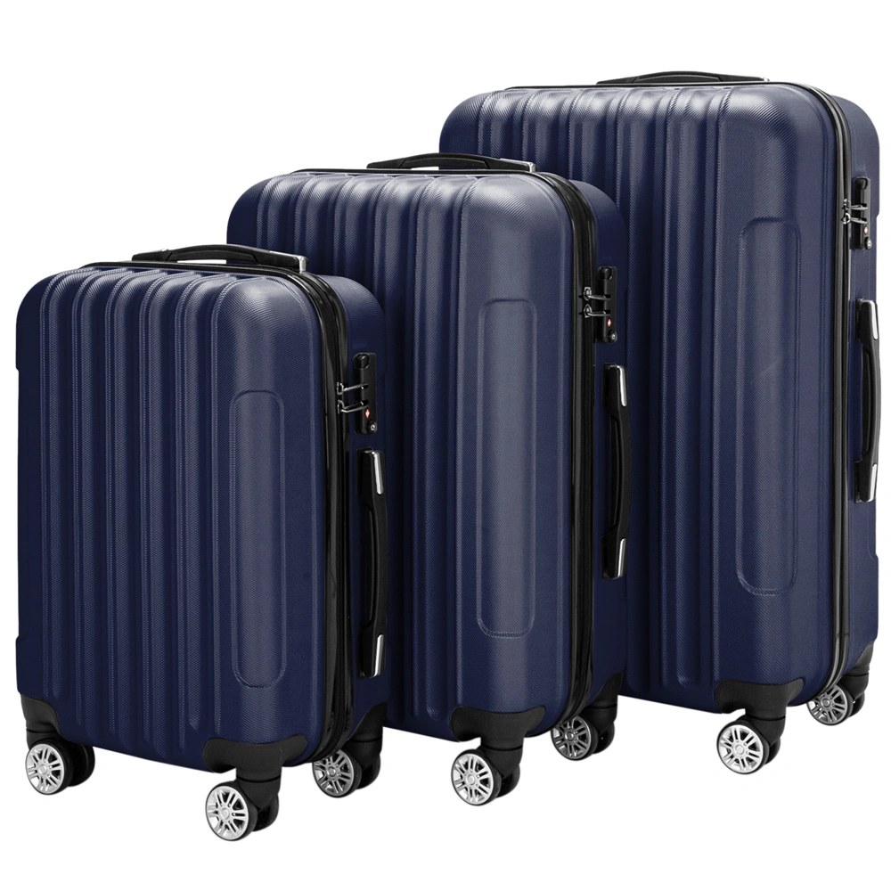 Large Capacity 3-in-1 Travel Luggage Set, Multifunctional Suitcase Storage for Airplane Cabin, Navy Blue view 4