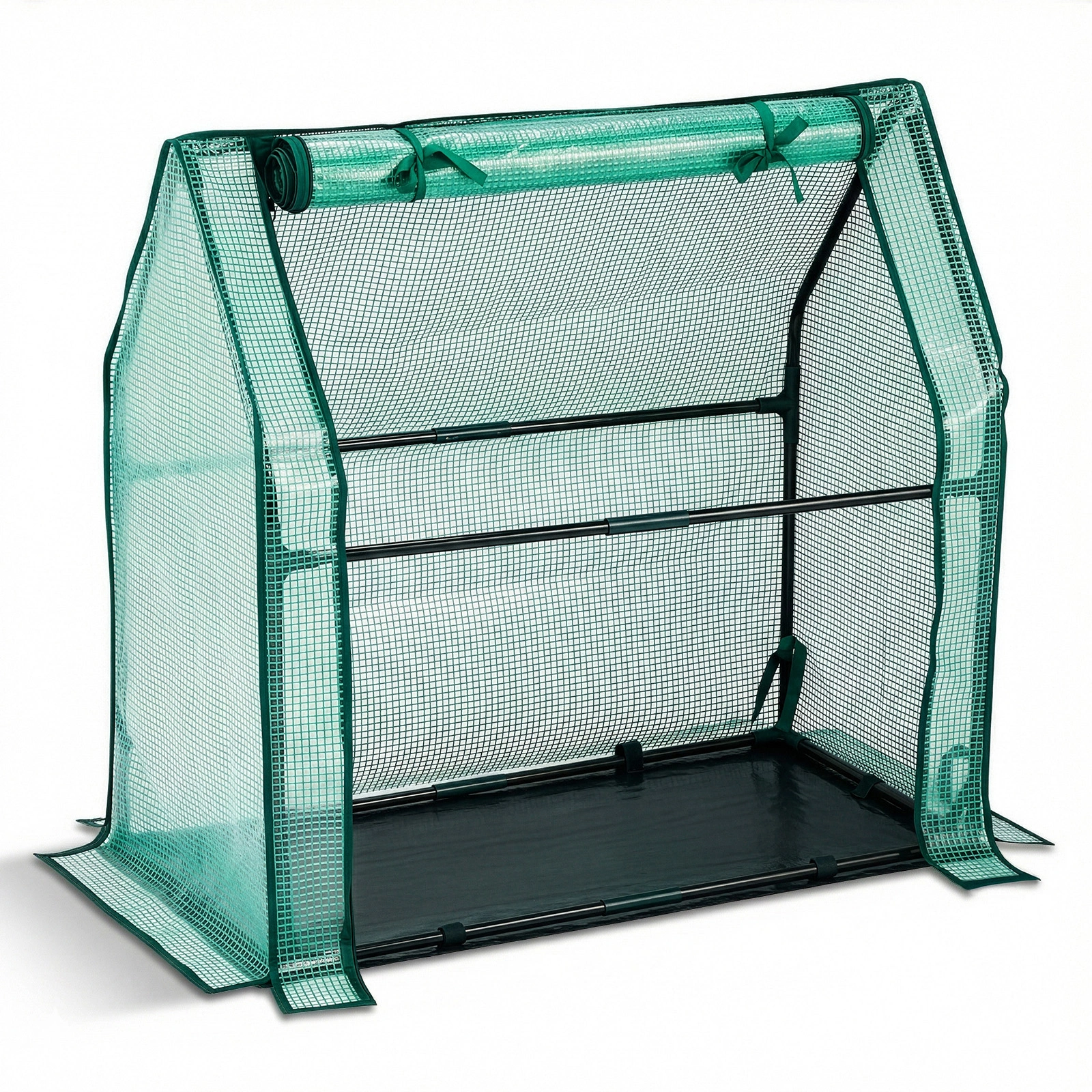 36x18x33 in Mini Greenhouse with PE Cover, Indoor Outdoor Plant Gardening House, Green Portable Garden Greenhouse