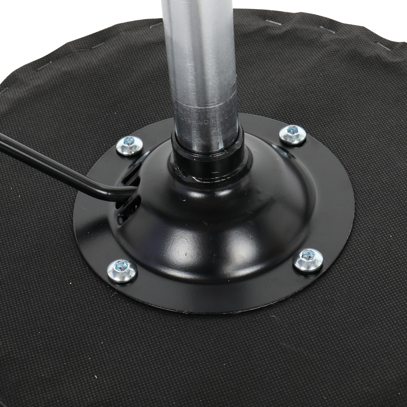 Round Stool with Lines Design - Modern Rotation Bar Stool, White view 12