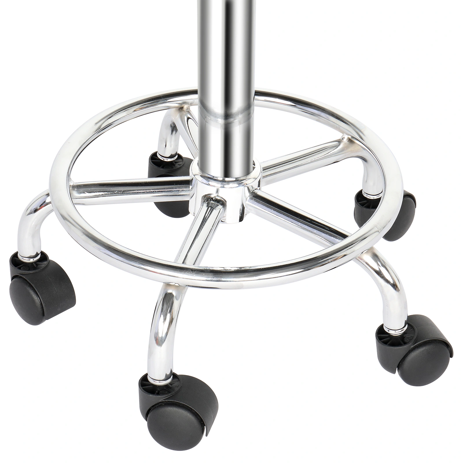 Round Stool with Lines Design - Modern Rotation Bar Stool, White view 13