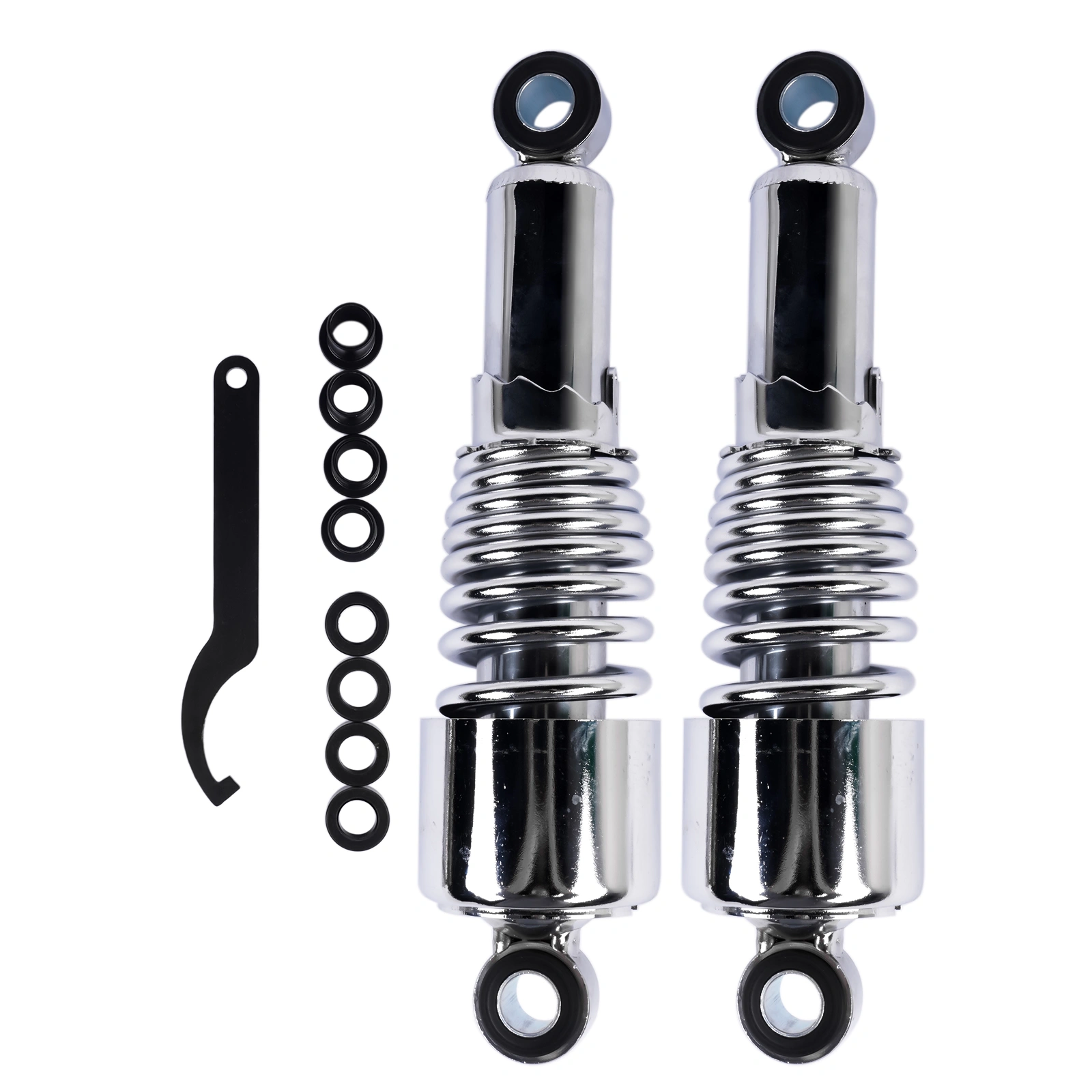 5" Chrome Rear Shock Absorbers for Harley Davidson Road King Street Glide Electra Glide FLT Dyna 1991-2016 Sportster 1988-2003 Lowering view 3