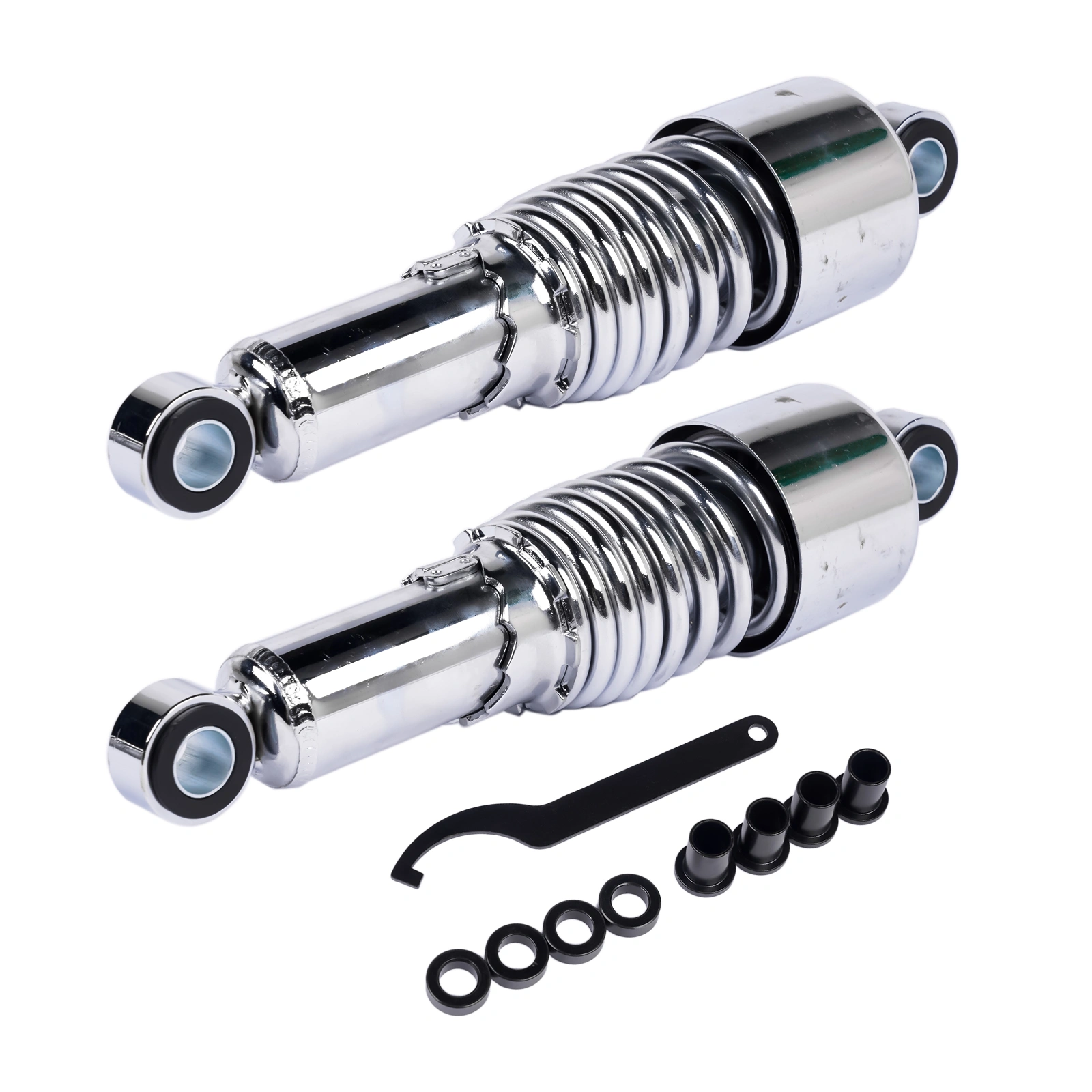 5" Chrome Rear Shock Absorbers for Harley Davidson Road King Street Glide Electra Glide FLT Dyna 1991-2016 Sportster 1988-2003 Lowering view 4