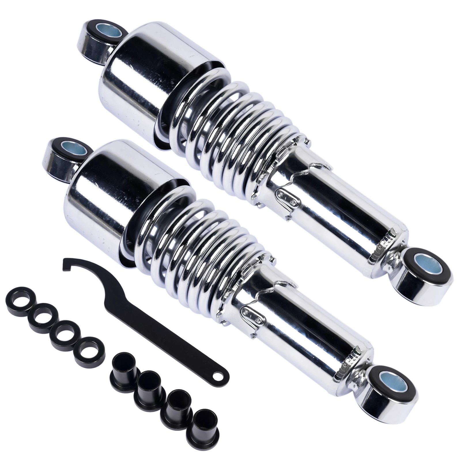 5" Chrome Rear Shock Absorbers for Harley Davidson Road King Street Glide Electra Glide FLT Dyna 1991-2016 Sportster 1988-2003 Lowering view 6