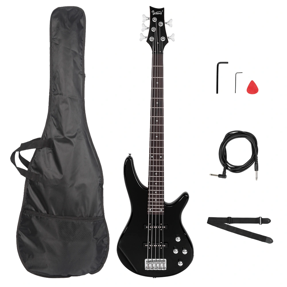 GIB 5 String Bass Guitar Bag Strap Pick Connector Wrench Tool Accessory Kit Black view 16