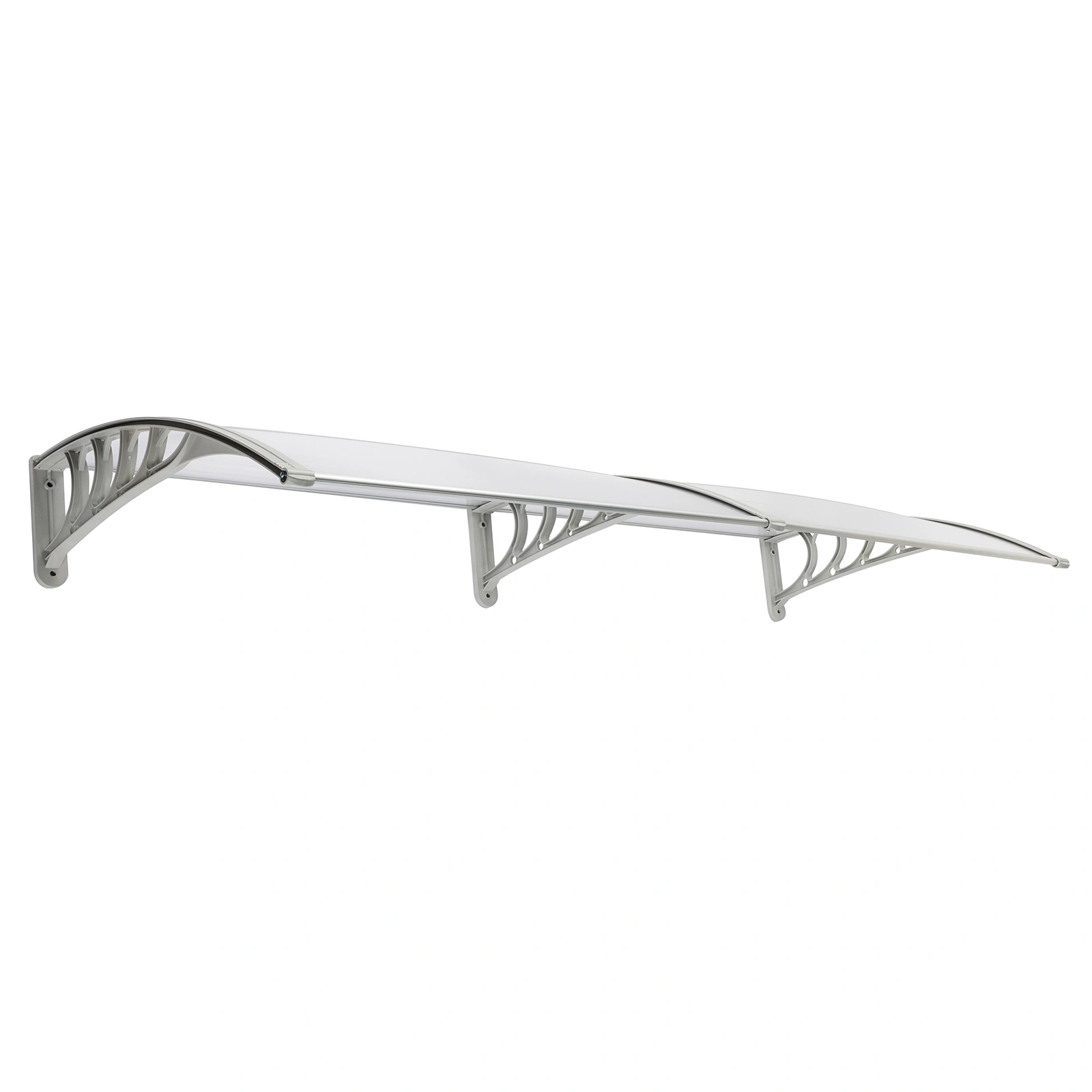 HT-200 x 100 Door & Window Rain Cover Eaves Canopy House - Silver & Gray Bracket