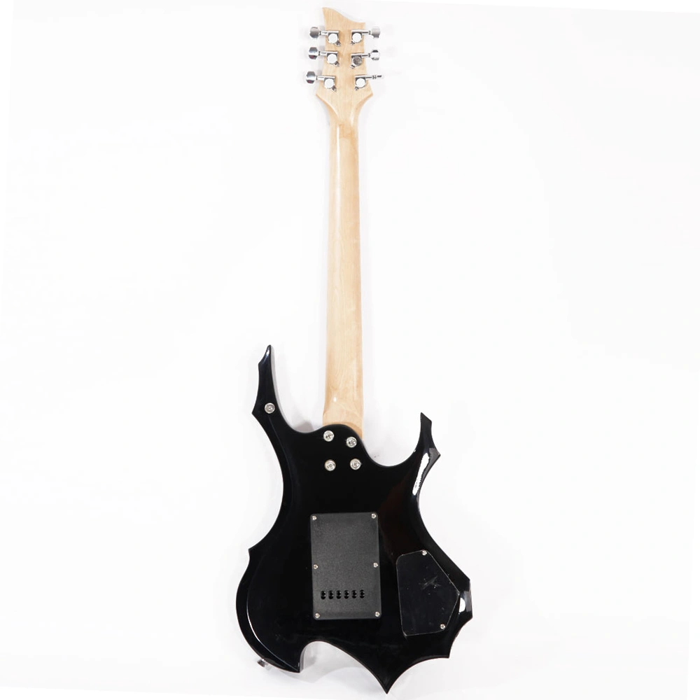 Left-Handed Electric Guitar Flame Black HSH Pickup Bundle with Strap Picks Cable Wrench view 11