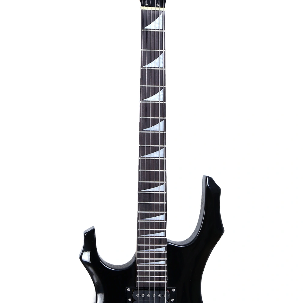 Left-Handed Electric Guitar Flame Black HSH Pickup Bundle with Strap Picks Cable Wrench view 5