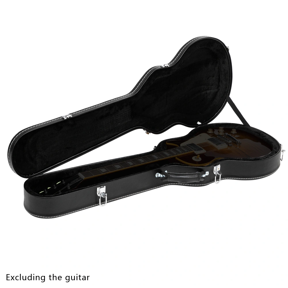 Black Electric Guitar Hard Case, GLP Style with Microgroove Bulge Surface, High-Grade Protection