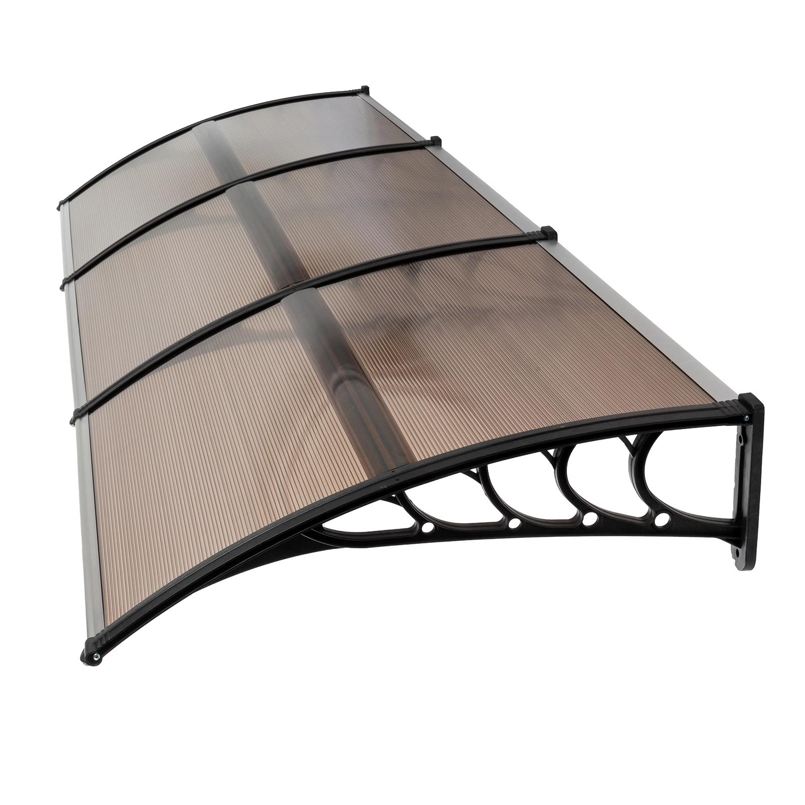 HT-300 x 100 Door & Window Rain Cover Eaves Protector, Brown Board with Black Holder, Household Weather Shield view 16