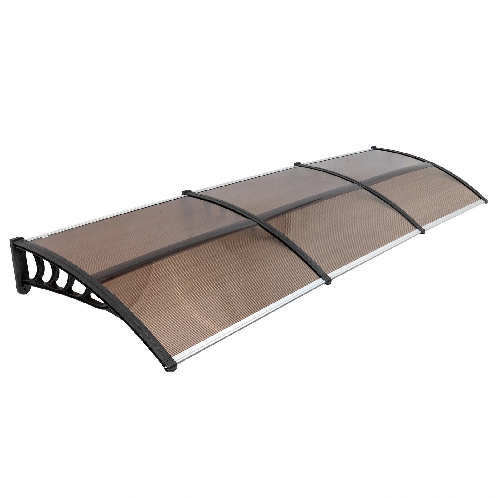 HT-300 x 100 Door & Window Rain Cover Eaves Protector, Brown Board with Black Holder, Household Weather Shield view 2