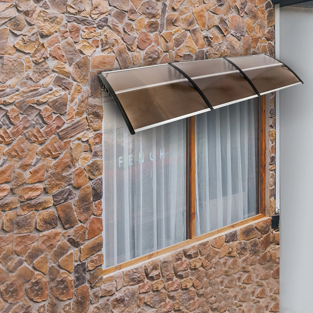HT-300 x 100 Door & Window Rain Cover Eaves Protector, Brown Board with Black Holder, Household Weather Shield view 22