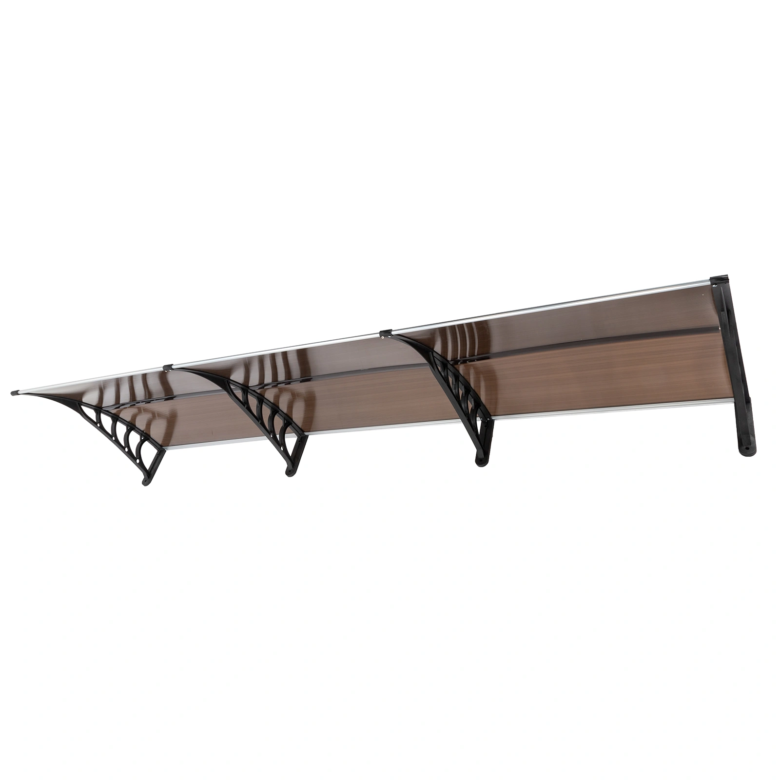 HT-300 x 100 Door & Window Rain Cover Eaves Protector, Brown Board with Black Holder, Household Weather Shield view 5