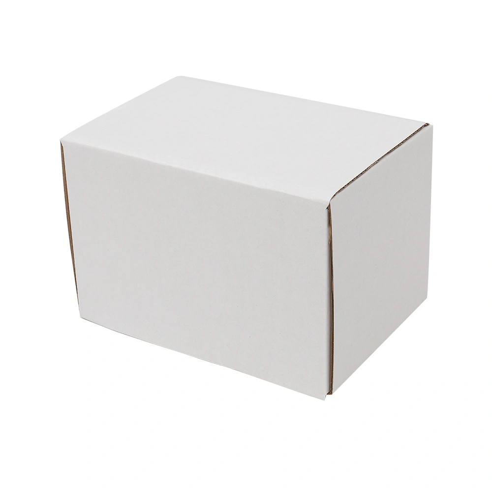 50 Corrugated Shipping Boxes 6x4x4 Inch 15.2x10x10 cm White Outside Yellow Inside