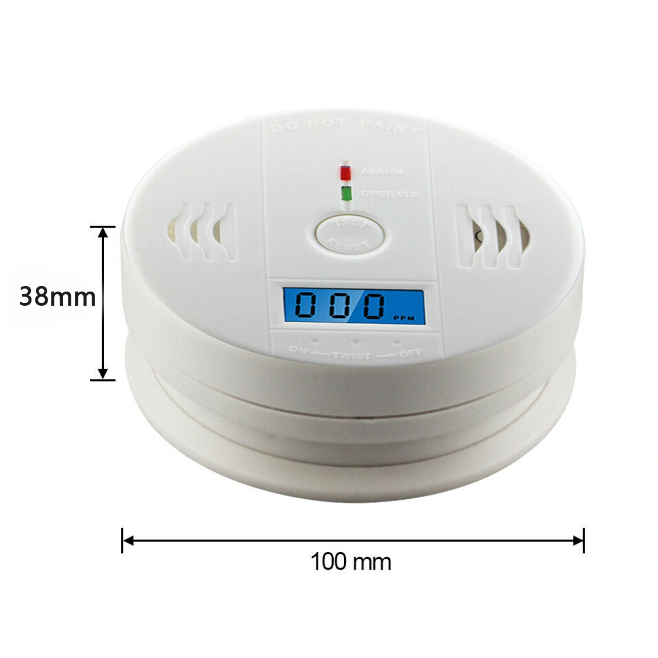 LCD Display CO Carbon Monoxide Gas Detector Alarm, Home Safety Indoor Air Quality Monitor view 6
