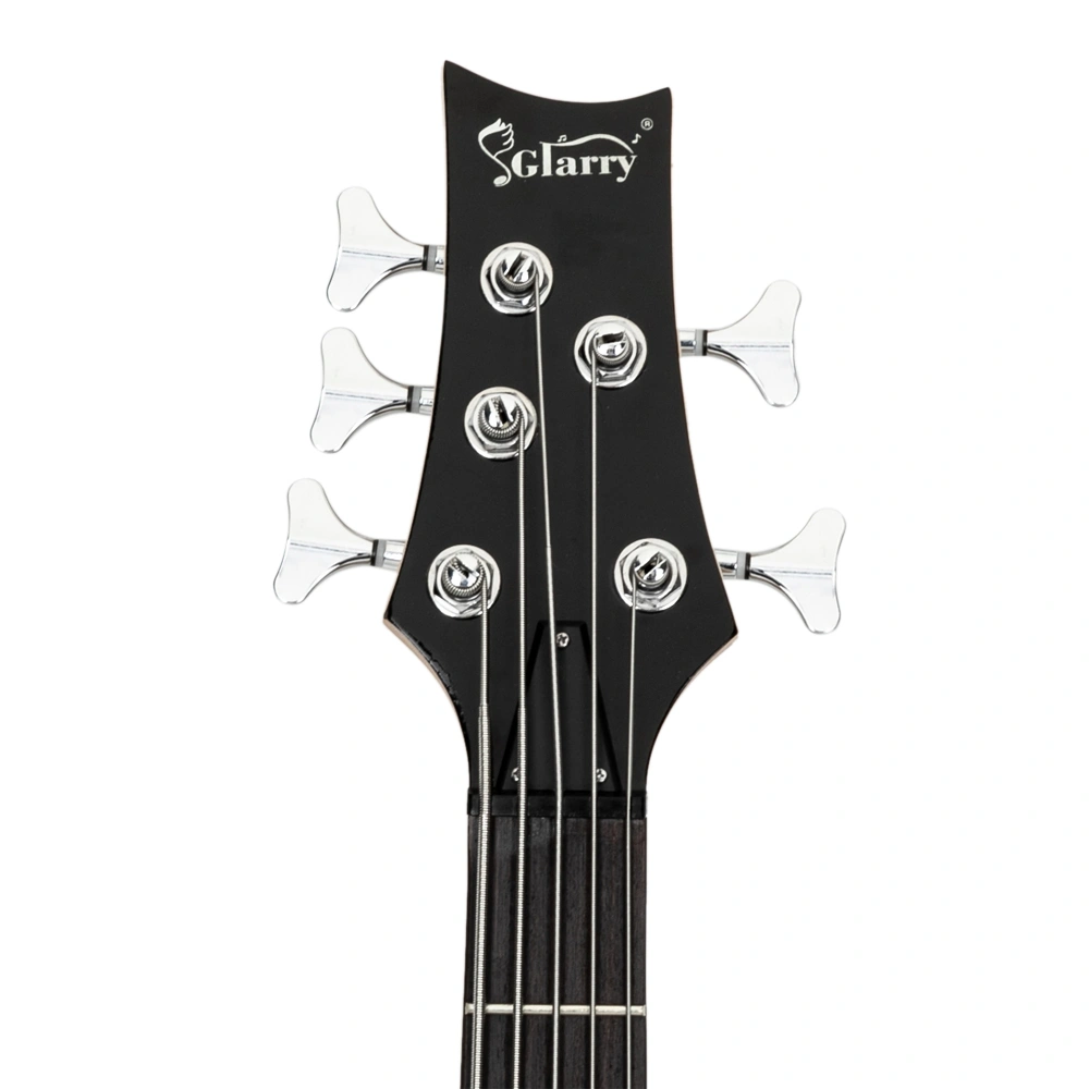 5-String Electric Bass Guitar Full Size Earth Brown Finish Includes Bag Strap Pick Connector Wrench Tool view 3